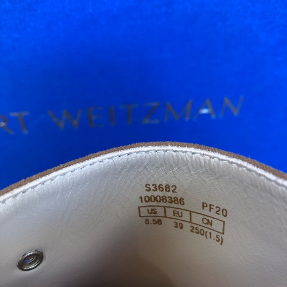 Stuart Weitzman Sondra Pearl Suede Combat Boots - Picture 5 of 6